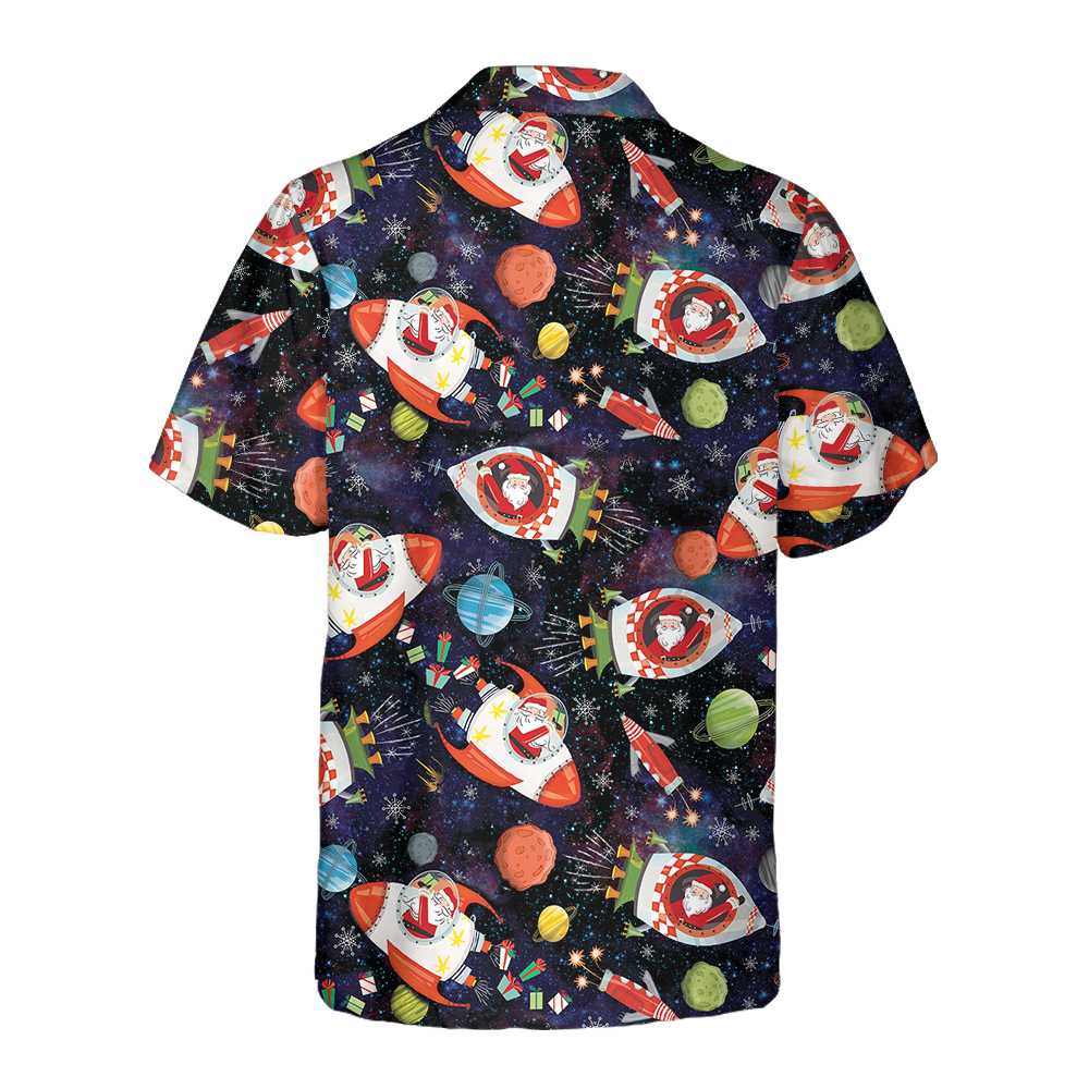Santa In Outer Space Hawaiian Shirt, Funny Christmas Santa Shirt, Gift For Christmas