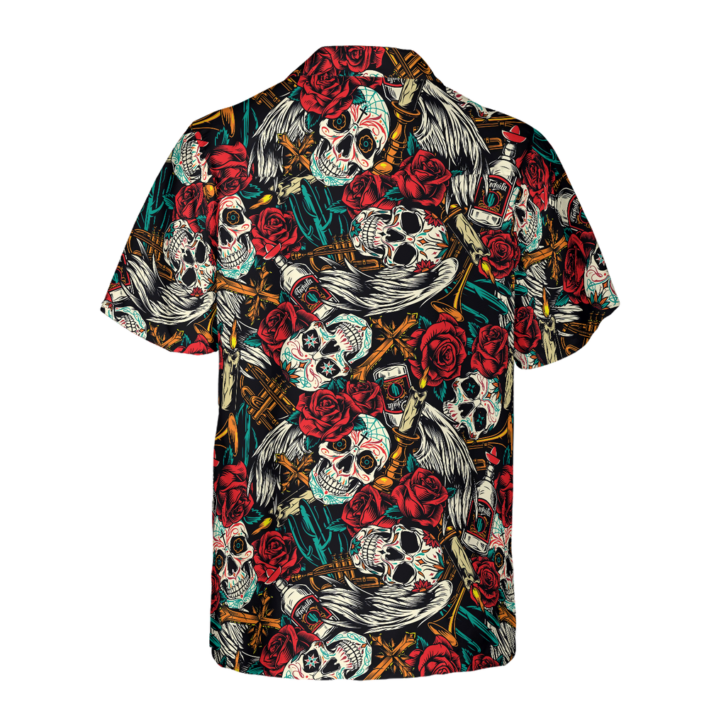 Day Of The Dead Skull Hawaiian Shirt, Best Skull Shirt For Men And Women
