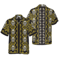 Yellow Sugar Skull Hawaiian Shirt